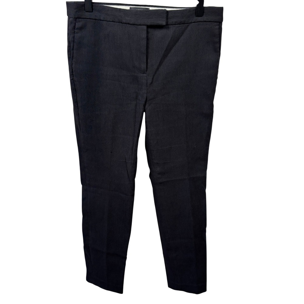 J Crew Ryder Black Stretch Cameron Ankle Cropped Trouser Dress Pants Womens 6P